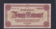 Deutsches Reich, Drittes Reich, Sudetenland, 20 Reichsmark Ro.186, Serie: AU, -