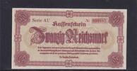 Deutsches Reich, Drittes Reich, Sudetenland, 20 Reichsmark Ro.186, Serie: AU, -