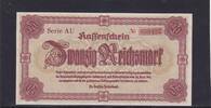 Deutsches Reich, Drittes Reich, Sudetenland, 20 Reichsmark Ro.186, Serie: AU, -