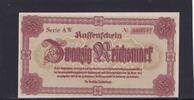 Deutsches Reich, Drittes Reich, Sudetenland, 20 Reichsmark Ro.186, Serie: AW, -