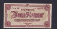 Deutsches Reich, Drittes Reich, Sudetenland, 20 Reichsmark Ro.186, Serie: AU, -