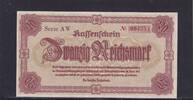 Deutsches Reich, Drittes Reich, Sudetenland, 20 Reichsmark Ro.186, Serie: AW, -