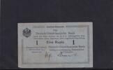 Kaiserreich, Deutsche Kolonien, Deutsch-Ostafrika, 1 Rupie Ro.914a, DOA-15a, Papier hellblau, 2 Handunterschriften, -