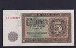 Deutschland, DDR, 5 Mark Ro.342d, DDR-4a, KN 7 stellig Serie: AH, Platten Nr.507/403, -