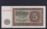 Deutschland, DDR, 5 Mark Ro.342d, DDR-4a, KN 7 stellig Serie: AH, Platten Nr.465/401, -