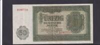 Deutschland, DDR, 50 Mark 1948 KN 7 stellig Serie: B, ohne Plattennummer... 418.28 元 含税 ＋  75.30 元 运费