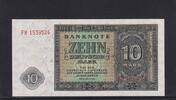 Deutschland, DDR, 10 Mark Ro.343d, DDR-5, KN 7 stellig Serie: FM, mit Plattennummer 7/41, -