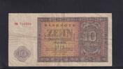 Deutschland, DDR, 10 Mark Ro.350b, DDR-12b, Serie: YB, Ersatznote, -