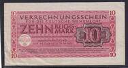 Deutsches Reich, Drittes Reich, 10 Reichsmark Militärgeld der Deutschen Wehrmacht, -