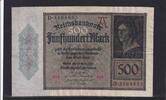 Deutsches Reich, Weimarer Republik, 500 Mark Ro.70, DEU-80, Serie: D -