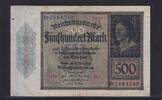 Deutsches Reich, Weimarer Republik, 500 Mark Ro.70, DEU-80, Serie: B -