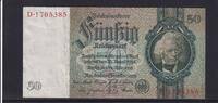 Deutsches Reich, Drittes Reich, 50 Reichsmark Ro.175a, DEU-210a, Friedensdruck, KN 7 stellig, Udr. Bst. E, Serie: D, -