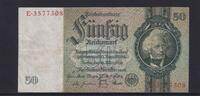 Deutsches Reich, Drittes Reich, 50 Reichsmark Ro.175a, DEU-210a, Friedensdruck, KN 7 stellig, Udr. Bst. E, Serie: E, -
