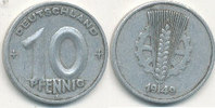 Deutschland,DDR, 10 Pfennig 1949 Mz.A J.1503 ss, 16.65 元 含税 ＋  75.30 元 运费