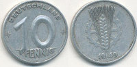 Deutschland,DDR, 10 Pfennig 1949 Mz.A J.1503 ss, 16.65 元 含税 ＋  75.30 元 运费
