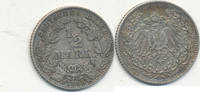Deutsches Reich,Kaiserreich, 1/2 Mark J.16 -