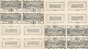 Deutsches Reich, Niedersachsen, 8x10 Pfennig Esens, Probedruck, Druckbogen, -