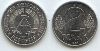 Deutschland 2 Mark 1974 DDR vz+ 66.85 元 含税 ＋  75.30 元 运费