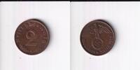 Deutsches Reich, Drittes Reich, 2 Reichspfennig 1937 D vz.+, Kupfer 33.39 元 含税 ＋  75.30 元 运费