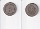 Deutsches Reich, Kaiserreich, 5 Pfennig kleiner Adler, Kupfer/ Nickel, -