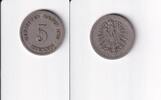 Deutsches Reich, Kaiserreich, 5 Pfennig kleiner Adler, Kupfer/ Nickel, -