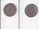 Deutsches Reich, Kaiserreich, 5 Pfennig kleiner Adler, Kupfer/ Nickel, -