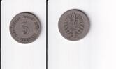 Deutsches Reich, Kaiserreich, 5 Pfennig kleiner Adler, Kupfer/ Nickel, -