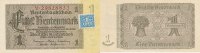 Kuponausgabe,Sowjetische Besatzungszone 1 Rentenmark 30. Januar 1937 Ro.330b Reichsdruck KN 8 stellig -