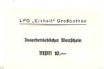 Deutschland MDN 10.- DDR LPG Geld -