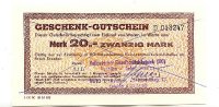 Deutschland 20 Mark DDR Geschenk-Gutschein -