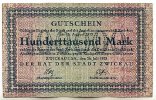 Sachsen 100ooo Mark 25.Juli Zwickau,Stadt -