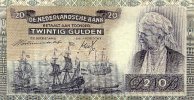 Niederlande 20 Gulden 19.3. altes Datum überdruckt -