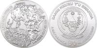 Ruanda 50 Francs Afrikanische Silberunze Impala-Schwarzfersenantilope -