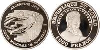 Tschad 1000 Francs Fußball-WM 1978 -