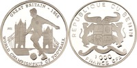 Benin 1000 Francs Fußballspieler vor der Tower Bridge / Fußball-WM 1966 in England -