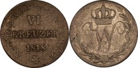 Württemberg 6 Kreuzer Wilhelm I. -