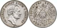 Kaiserreich - Sachsen 5 Mark Friedrich August III. -