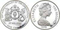 St. Helena 1 Crown 25 jähriges Thronjubiläum Elizabeth II. -