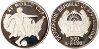 Afghanistan 500 Afghani Fussball-WM '94, Spieler vor Landkarte -