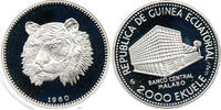 Guinea 2000 Ekuele 1980 Zentralbank Malabo, Tiger, Balerna ST 543.87 元 含税 ＋  460.20 元 运费