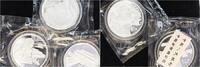 China LOT: 10 Yuan (5 x 1 Unze Feinsilber) Republik. -