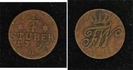 Brandenburg-Preußen Cu 1/4 Stüber 1 1794 A Friedrich Wilhelm II. 1786-17... 100.41 元 含税 ＋  41.84 元 运费