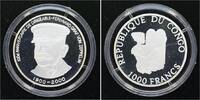 Kongo, Republik 1000 Francs 2000 Polierte Platte in Kapsel 234.28 元 含税 ＋  41.84 元 运费