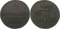 Russland Cu 2 Kopeken Paul I. 1796-1801. -