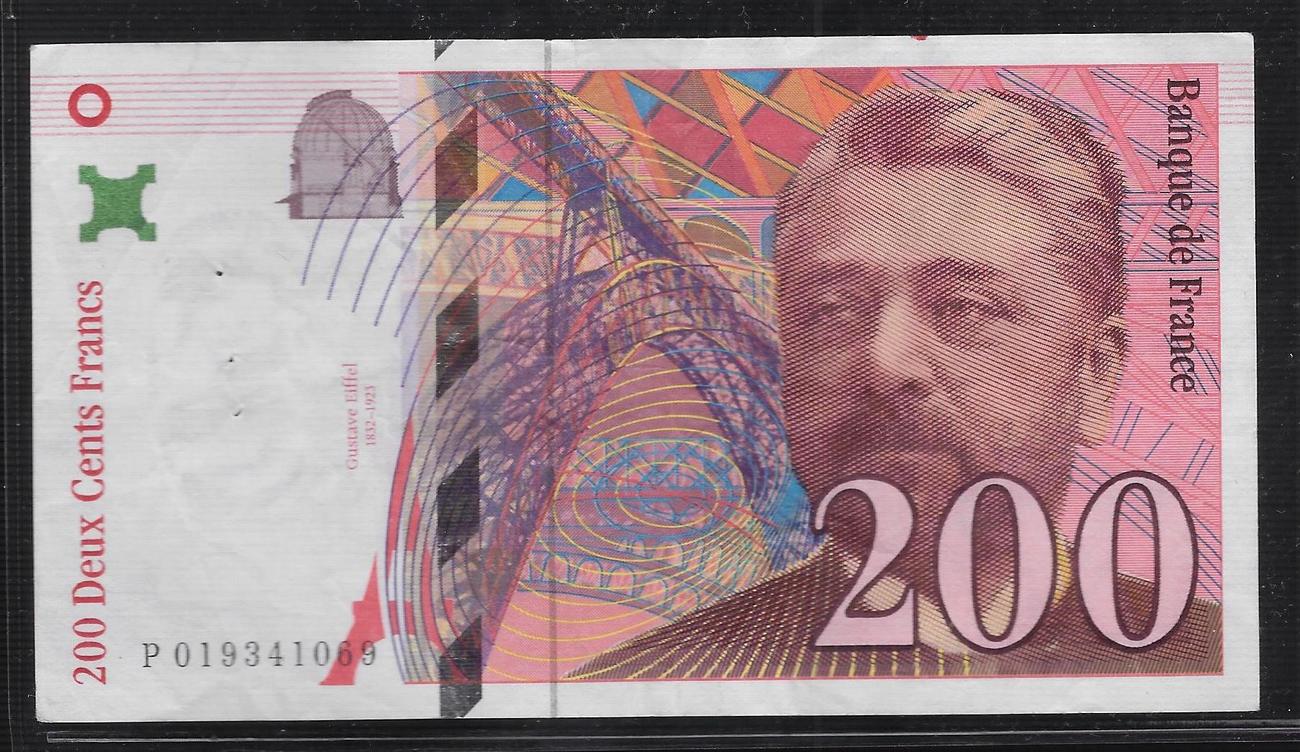 200 francs 1996 france eiffel serie p 019 . vf