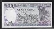RWANDA 100 Francs Serie: Z . Zebras. Zèbres . -