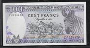 RWANDA 100 Francs Serie: Z . Zebras. Zèbres . -