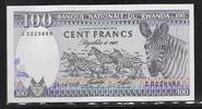 RWANDA 100 Francs Serie: Z . Zebras. Zèbres . -