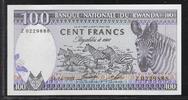 RWANDA 100 Francs Serie: Z . Zebras. Zèbres . -