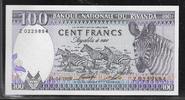 RWANDA 100 Francs Serie: Z . Zebras. Zèbres . -